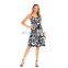 Large size chiffon sexy floral suspender skirt female summer Europe and the United States new slim printed dress skirt