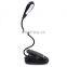 Rechargeable USB Power Led Flexible Clip Book Light For Bedroom Table Desk Lamp