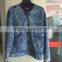 women washed denim jean shirt OEM