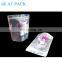 Glossy holographic stand up bag laser plastic packaging bag with zipper and window