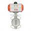 COVNA Air Control Wafer Type Butterfly Valve Double Acting Stainless Steel 304 Pneumatic Butterfly Valve