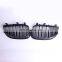 5 series E60 E61 front grille for BMW Matt black double slat line grill ABS material kidney grill for BMW E60 2004-2009