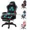 cheapest ergonomic swivel massage led computer game chair silla gamer rgb racing gaming chair with light and speakers