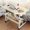 student study white height adjustable computer desk top wooden modern cheap mobile wheels computer desks laptop stand for sale