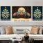 Custom 3 Panel Large Printed Painting Framed Canvas Wall Art For Home Bedroom