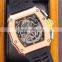 Jewelry Fashion Custom Hip Hop Luxury Design Black Strap Watch Watch Men Moissanite Diamond Mechanical Watch