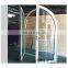 Good aluminum alloy flat door with insulating glass and imported hardware accessories