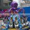 Theme park animal kids rides rotate mini octopus for sale