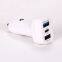 Universal Portable 3 USB Ports Plastic USB Car Fast Charger for Mobile Phone