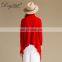 long sleeves women thick warm cashmere poncho sweater with tassel