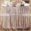 SQN#24 wholesale 132" round champagne rose gold sequin table cloth                        
                                                Quality Choice