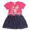2014 Latest Lovely Girl Dot Dress Cotton Floral Girl Dress