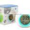 LED Luminova Circular Modern Color Changing Snooze Desktop Table Alarm Clocks Electronic Digital Clock