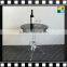 Modern Elegant Clear acrylic base and round marble top coffee table