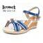Latest summer stylish sandal dress shoes in women' shoes toe quality open toe wedge women sandal