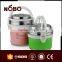 colorful Stainless steel double layer food container for keeping food warmer