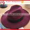 cheap custom made plain blank wide brim wool felt fedora hat