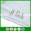 Thick small hotel white cotton hand towel with embroidery words logo
