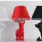 Animal lovely dog shape table lamp with resin mateial for decoration