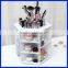 Hot Sell Pink Rotating Acrylic Cosmetic Organizer, Custom Plastic Storage Cosmetic Organizer