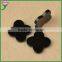 buyers wholesale four leaf clover double flat slices rough natural black agate