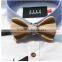 wholesale handmade mens fancy wooden bow tie with a gift box