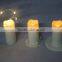 3" cute crater battery operated votive led candles with timer and remote control for party birthday