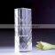 Clear Glass Cube With Decorative Pattern Crystal Flower Vase