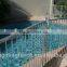 Galvanized steel swimming pool fence