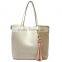 2016 2 Toned Colorblock Tassel Tote lady fashion handbag lady handbag