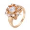 Sparkling Vogue 18K Gold Plated Colorful Zircon Wedding Ring for Couples