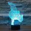 3D Optical Night Light Pterosauria 7 RGB Light Colors 10 LEDs AA Battery or DC 5V Mixed Lot