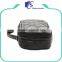 Multifunctional black pu leather cosmetic bag with handle