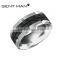 2016 Newest Men's Stainless Steel Carbon Fiber Ring