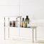 2-Tier Stainless Steel Corner Storage Shelf