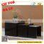 Home Furniture Space-Saving Black High Gloss Coffee Table Corner Table Set