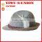 Custom non woven grey carnival feather decorate fedora hats