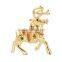 Colorful Fashion Christmas Deer Brooch Alloy Rhinestone Brooch Jewellery