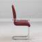 Hot sale C602 red PU seat and backrest with unique stitching dining chair