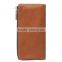 QIALINO Brand Custom Logo Genuine Leather Wallet Case For iPhone 6 wrist wallet with card holder for iphone 7 phone