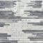 Polished grey and white random strip marble mosaics discount code