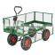 heavy duty mesh metal garden wagon , garden trolley