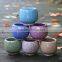 Whosale colorful mini cracked ceramic flower pots with hole