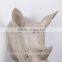 Resin modern wall animal head sculpture rhinoceros wall decoration