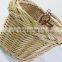 Handled woven custom colored wicker removable bicycle basket