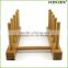 Bamboo Plate Holder Stand Dish Drying Rack Multip-function for Plate, Cup, Books/Homex_Factory