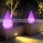 D10*H23cm Rechargeable Fancy Down Lights LED Night Light Table Lamps with Sixteen Colours