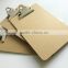 high quality A5 MDF office clipboard with metal butterfly clamp