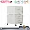 Office simple design modern movable metal locker desk with drawers