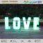 wireless free standing wedding decoration light bulb led RGB love letter